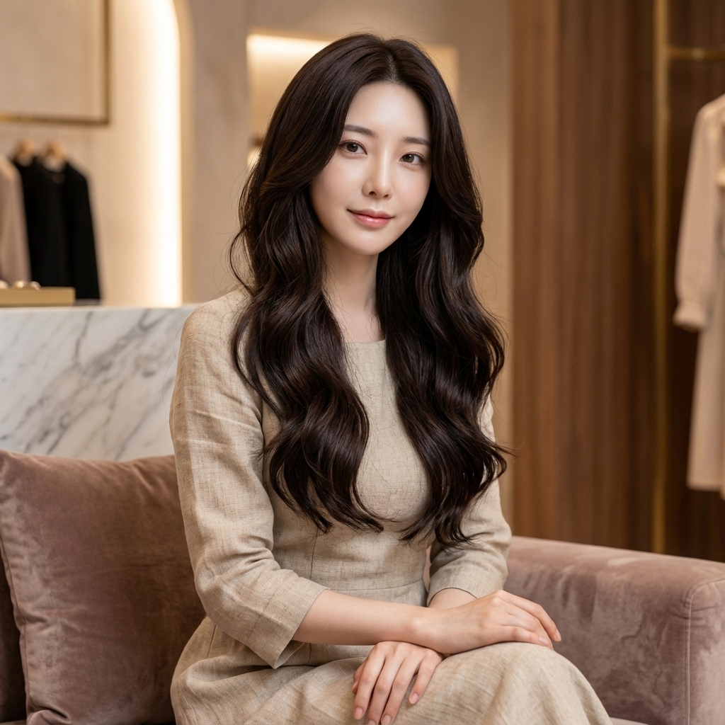 내추럴 웨이브 롱